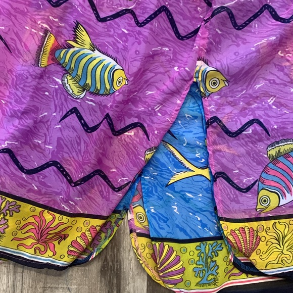 Handmade Reversible Elastic Top Purple/Blue Fish Dress - Picture 8 of 9